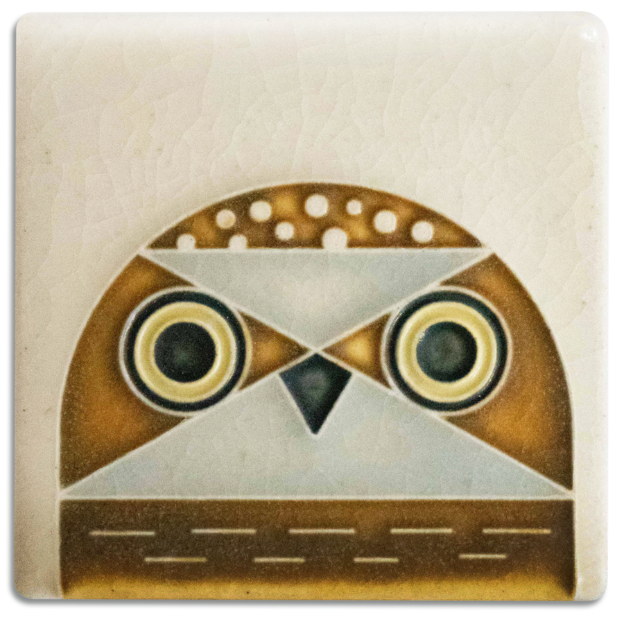 Motawi Owlet in Cream - 3x3