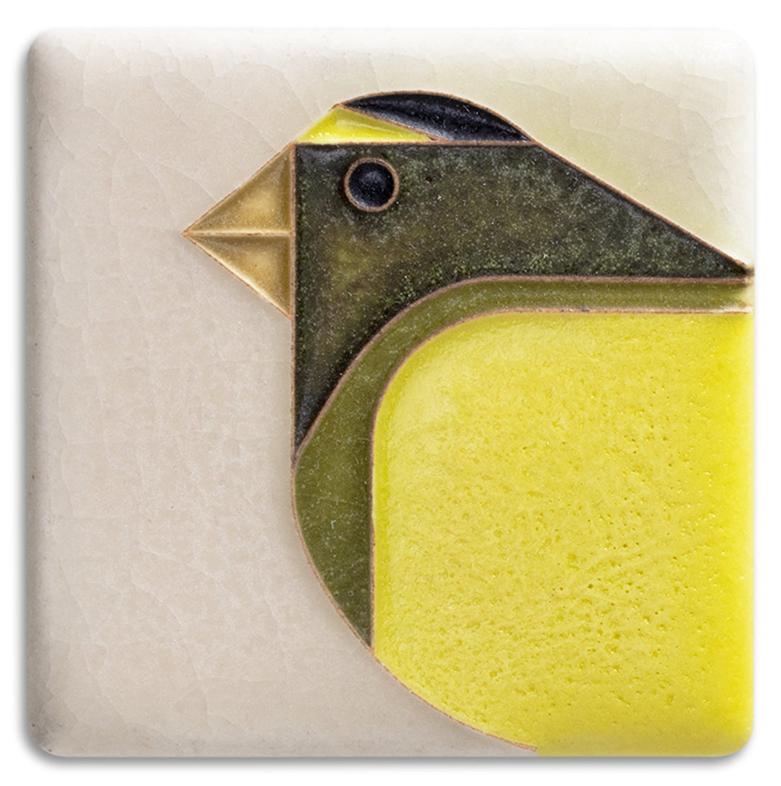 Motawi Grosbeak in Cream - 3x3