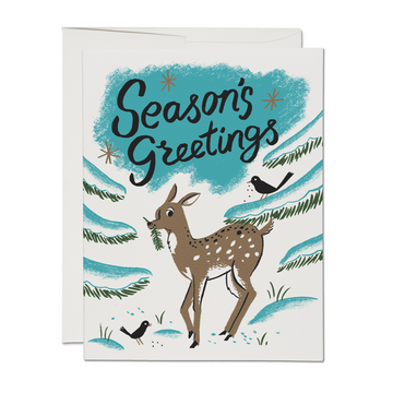 Winter Deer Holiday Card
