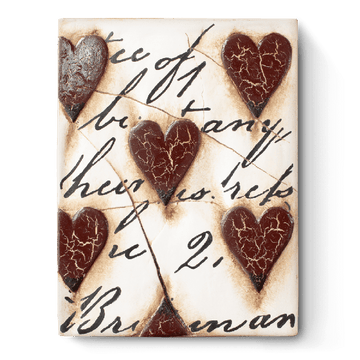 Red Hearts with Script T01 (Retired) *ORIGINAL* | Sid Dickens Memory Block