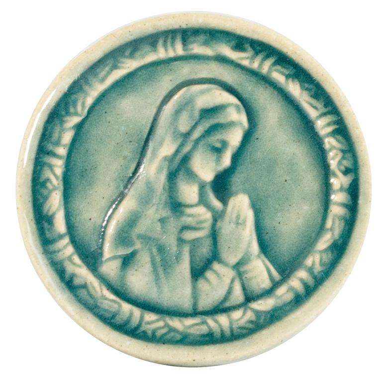 3" Round Virgin Mary | Glacier Gloss