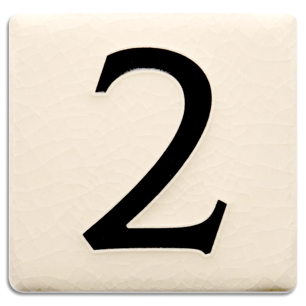 Motawi 4x4 House Numbers 0-9 | White