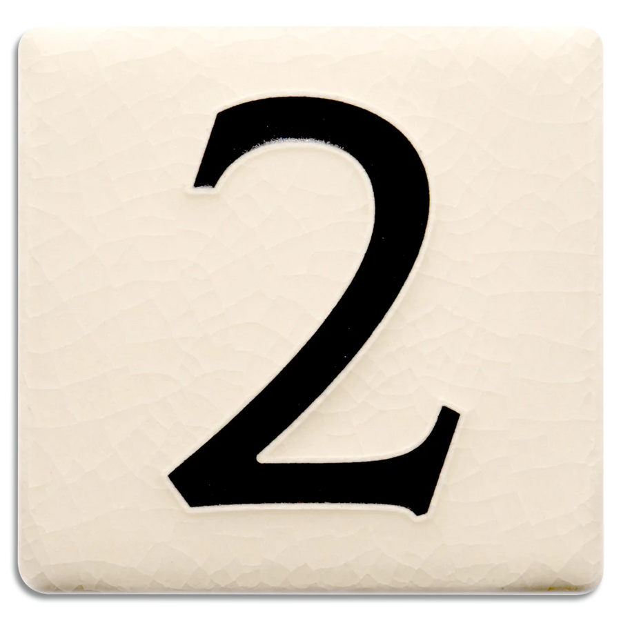 Motawi 4x4 House Numbers 0-9 | White