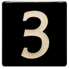 Motawi 4x4 House Numbers 0-9 | Black - The Artisan's Bench