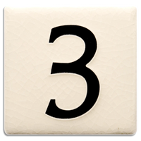 Motawi 4x4 House Numbers 0-9 | White