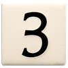 Motawi 4x4 House Numbers 0-9 | White