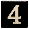 Motawi 4x4 House Numbers 0-9 | Black - The Artisan's Bench