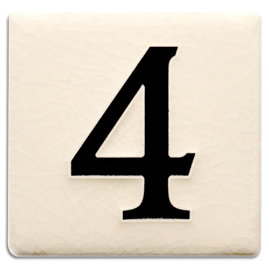 Motawi 4x4 House Numbers 0-9 | White