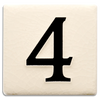 Motawi 4x4 House Numbers 0-9 | White