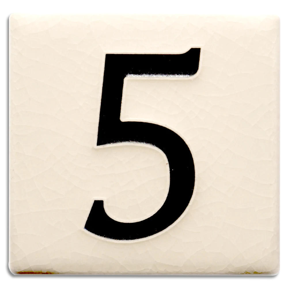 Motawi 4x4 House Numbers 0-9 | White