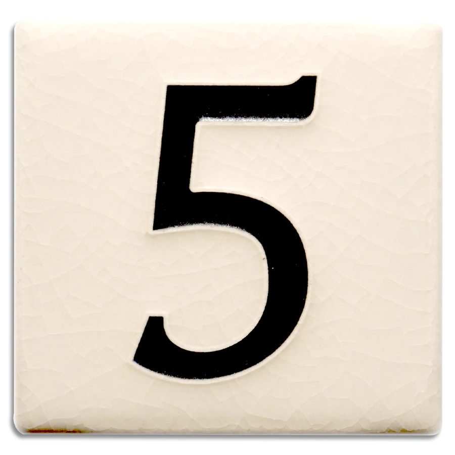 Motawi 4x4 House Numbers 0-9 | White