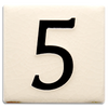 Motawi 4x4 House Numbers 0-9 | White