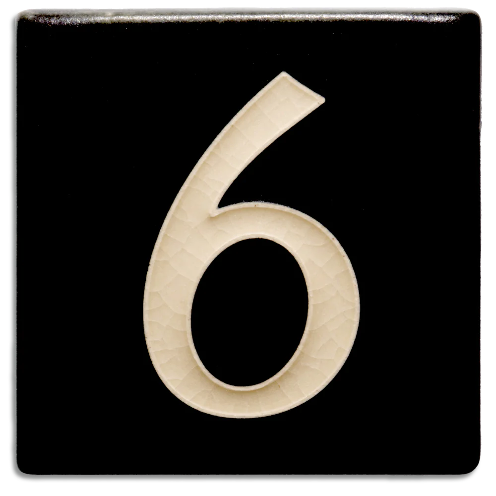 Motawi 4x4 House Numbers 0-9 | Black