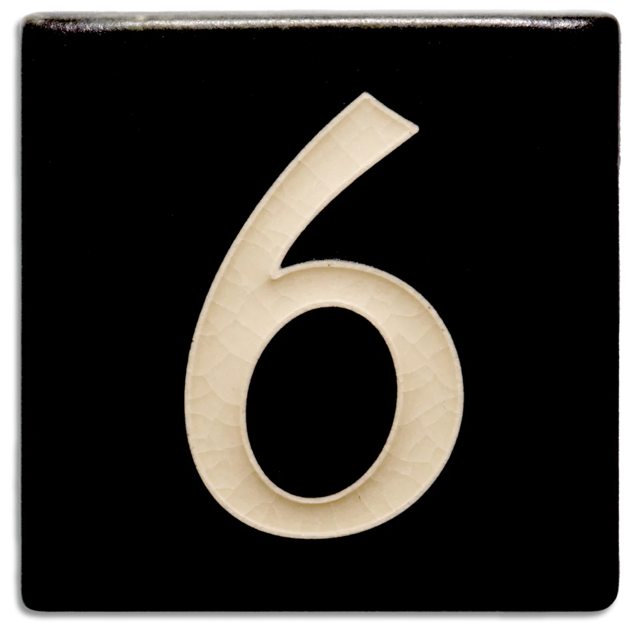 Motawi 4x4 House Numbers 0-9 | Black