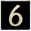 Motawi 4x4 House Numbers 0-9 | Black - The Artisan's Bench