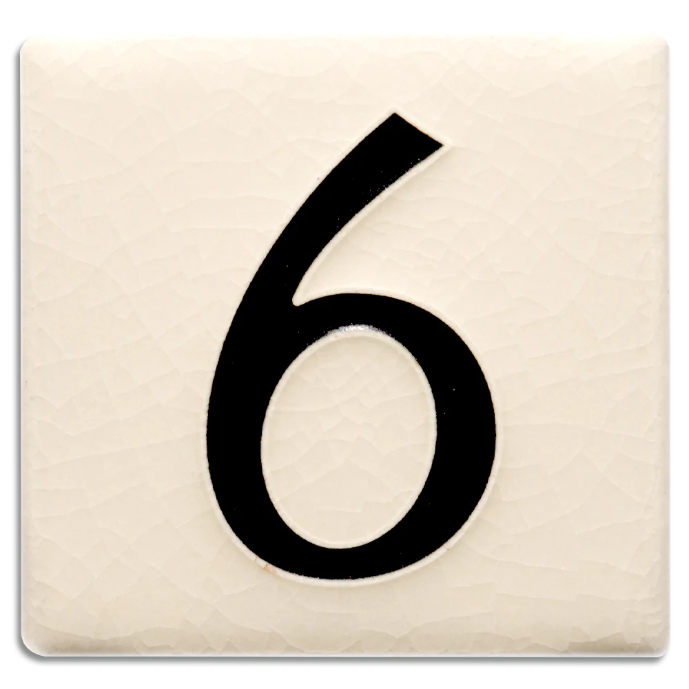 Motawi 4x4 House Numbers 0-9 | White