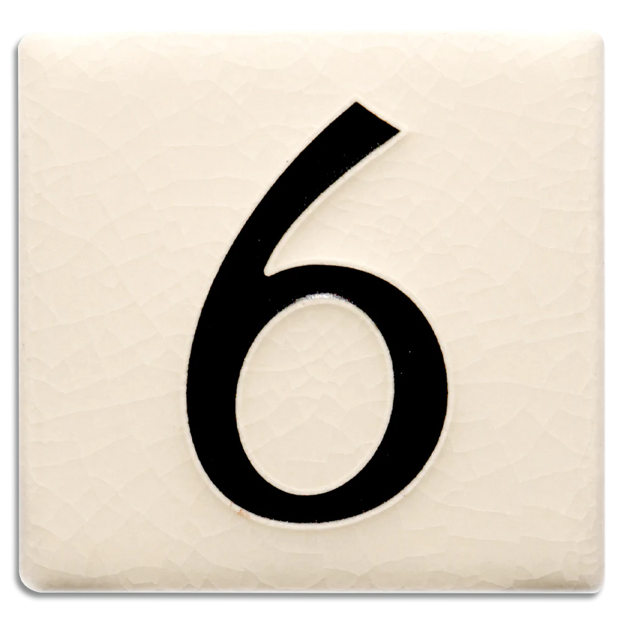 Motawi 4x4 House Numbers 0-9 | White