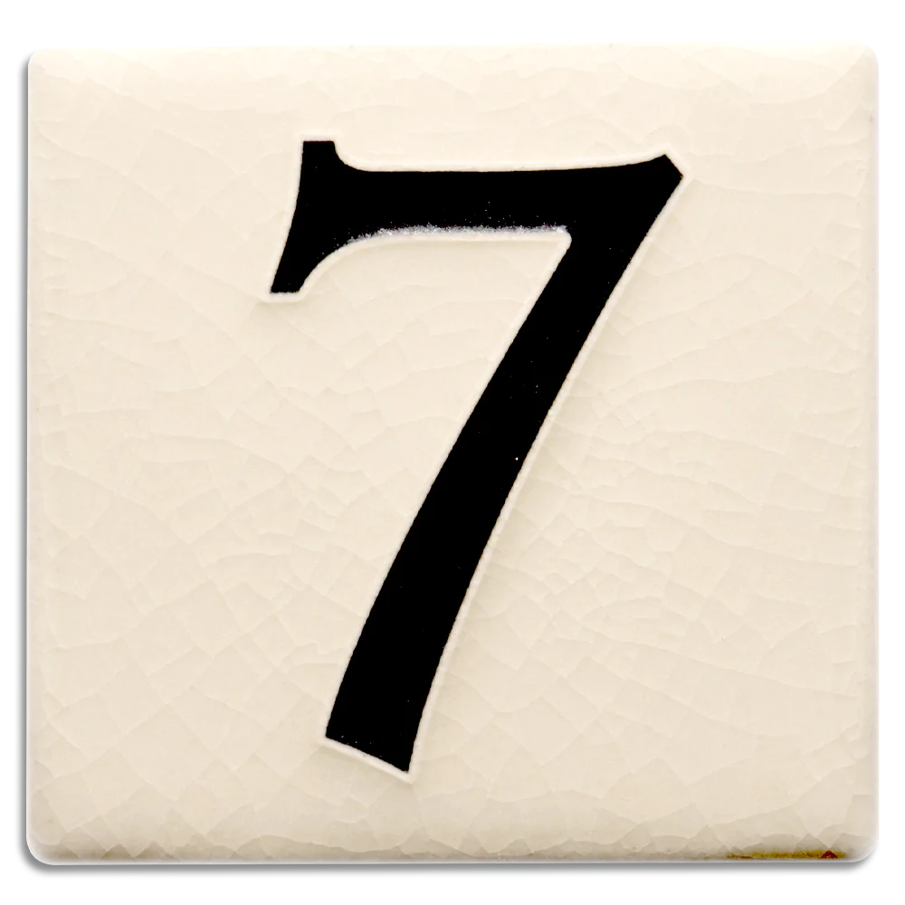 Motawi 4x4 House Numbers 0-9 | White