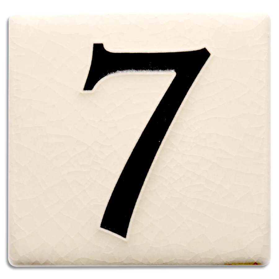 Motawi 4x4 House Numbers 0-9 | White