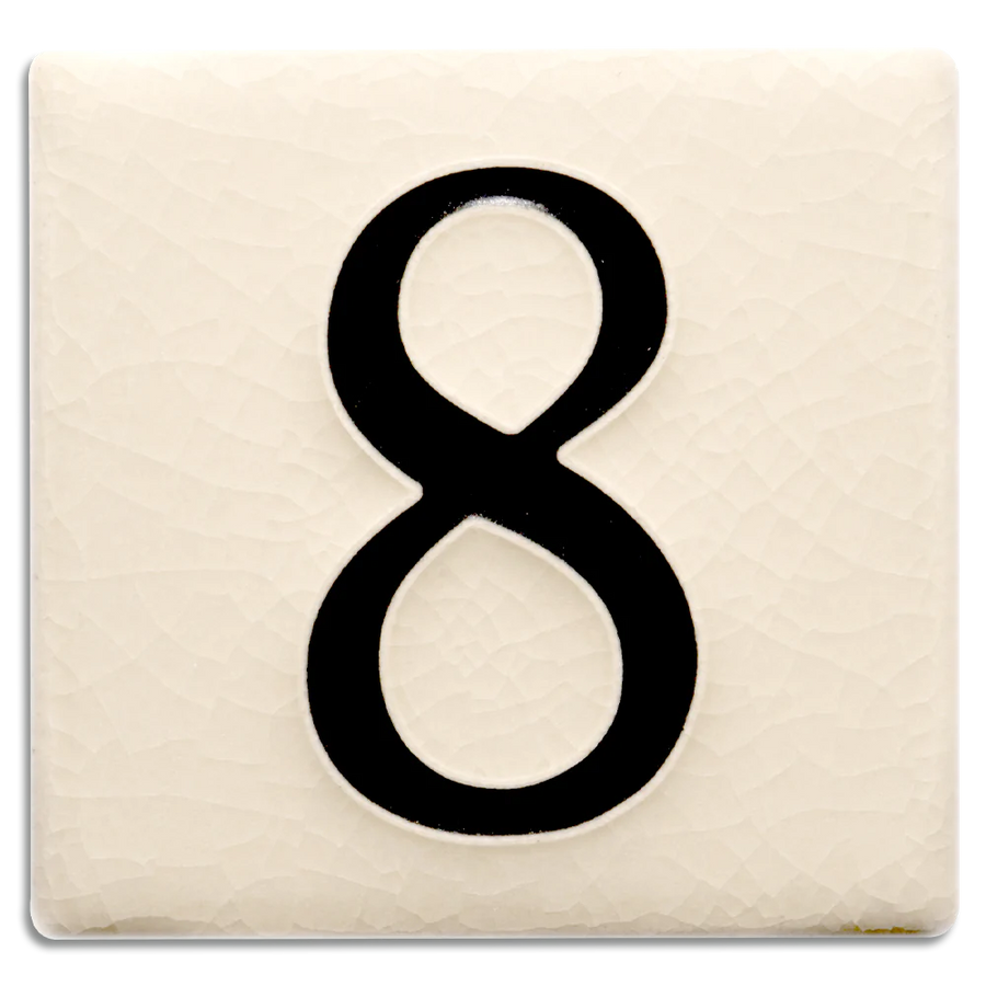 Motawi 4x4 House Numbers 0-9 | White