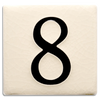 Motawi 4x4 House Numbers 0-9 | White