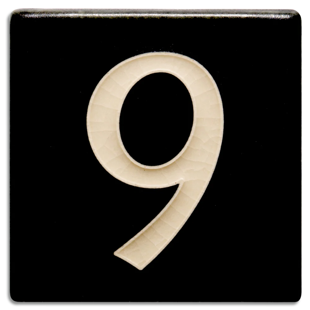 Motawi 4x4 House Numbers 0-9 | Black