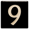 Motawi 4x4 House Numbers 0-9 | Black - The Artisan's Bench
