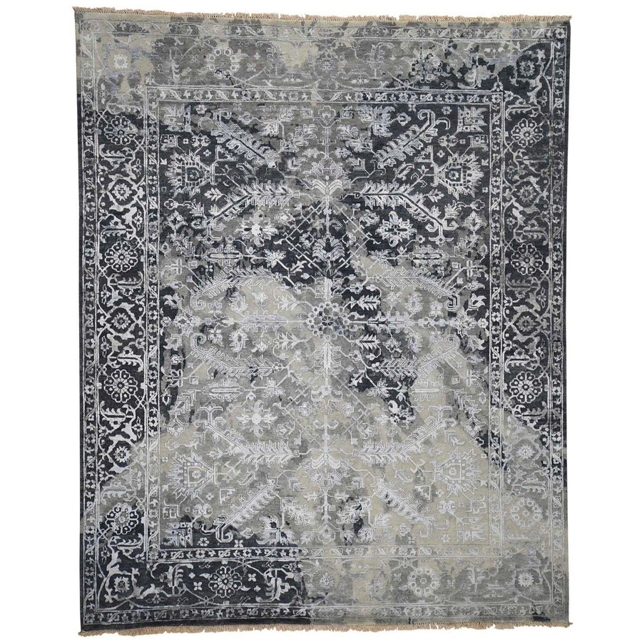 8'0" x 10'0" | Broken Persian Heriz | Wool and Silk | 21679