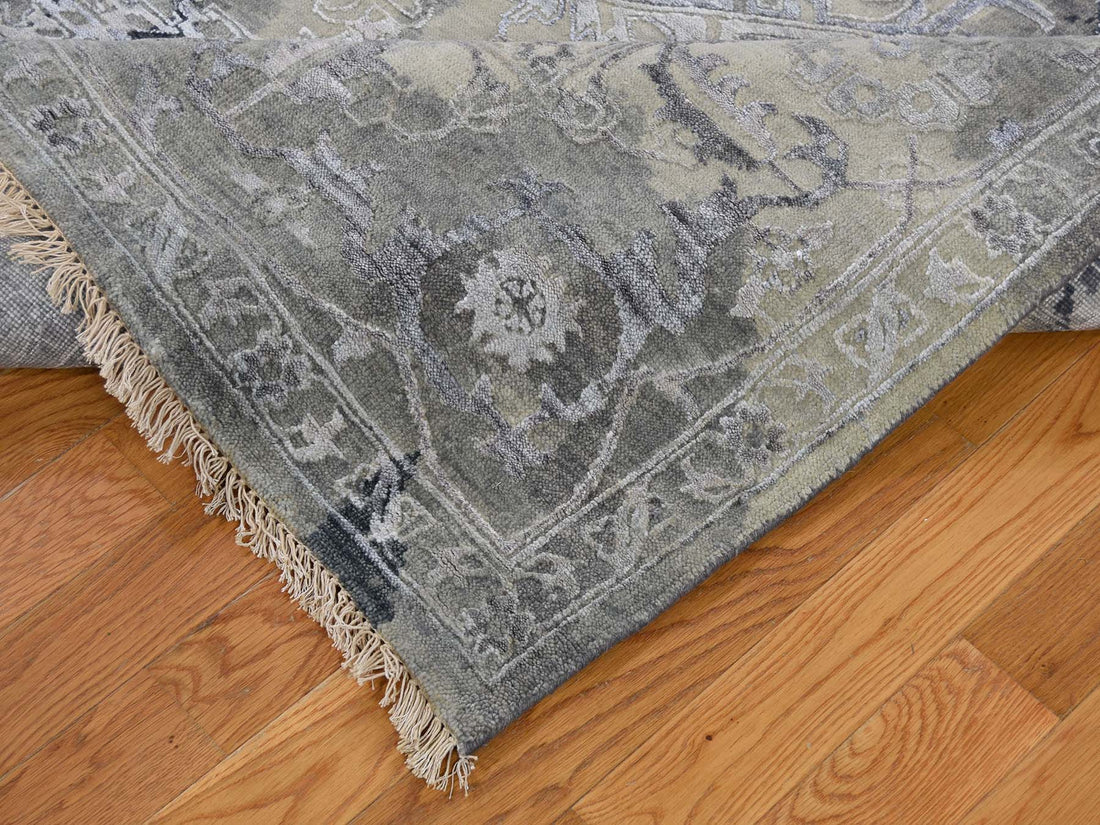 8'0" x 10'0" | Broken Persian Heriz | Wool and Silk | 21679