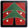 Motawi Christmas Tree in Red- 4x4 - The Artisan's Bench