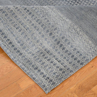 6'1"x9'0" | Gray Grass | Wool and Silk | 21327