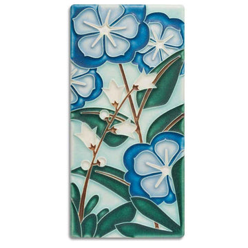 Motawi Starry Flowers in Blue - 4x8