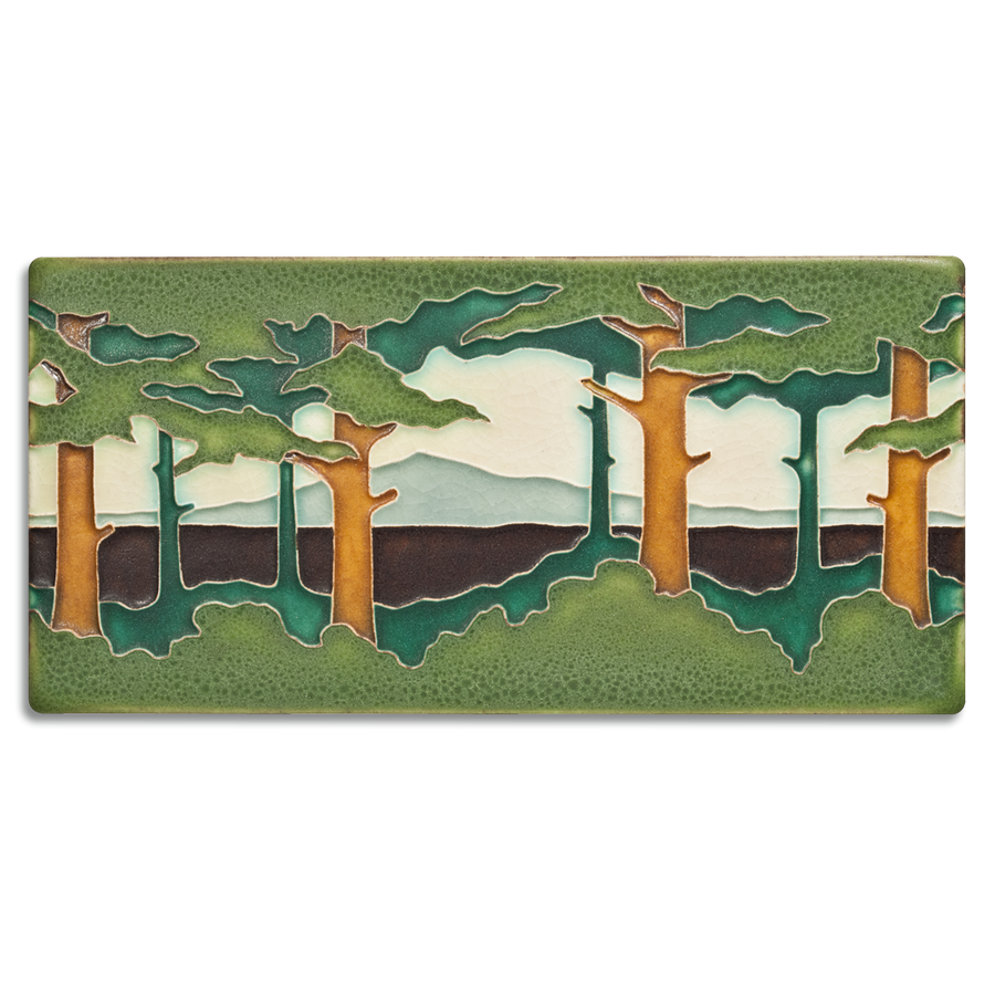 Motawi Pine Landscape Spring Horizontal - 4x8