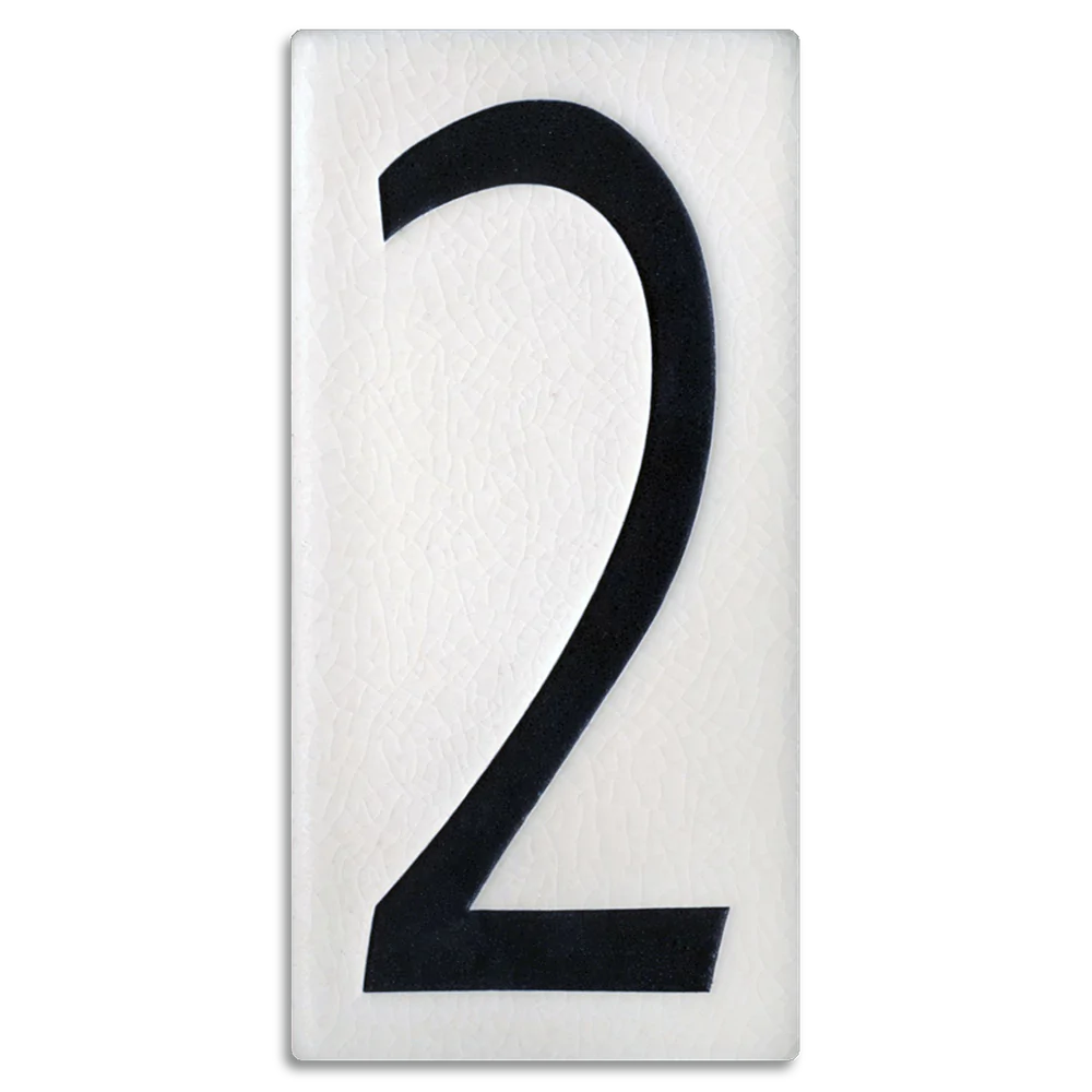 Motawi 4x8 House Numbers 0-9 | White