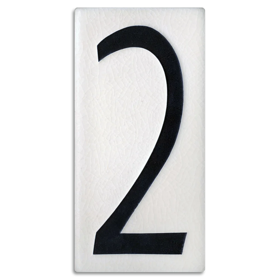 Motawi 4x8 House Numbers 0-9 | White