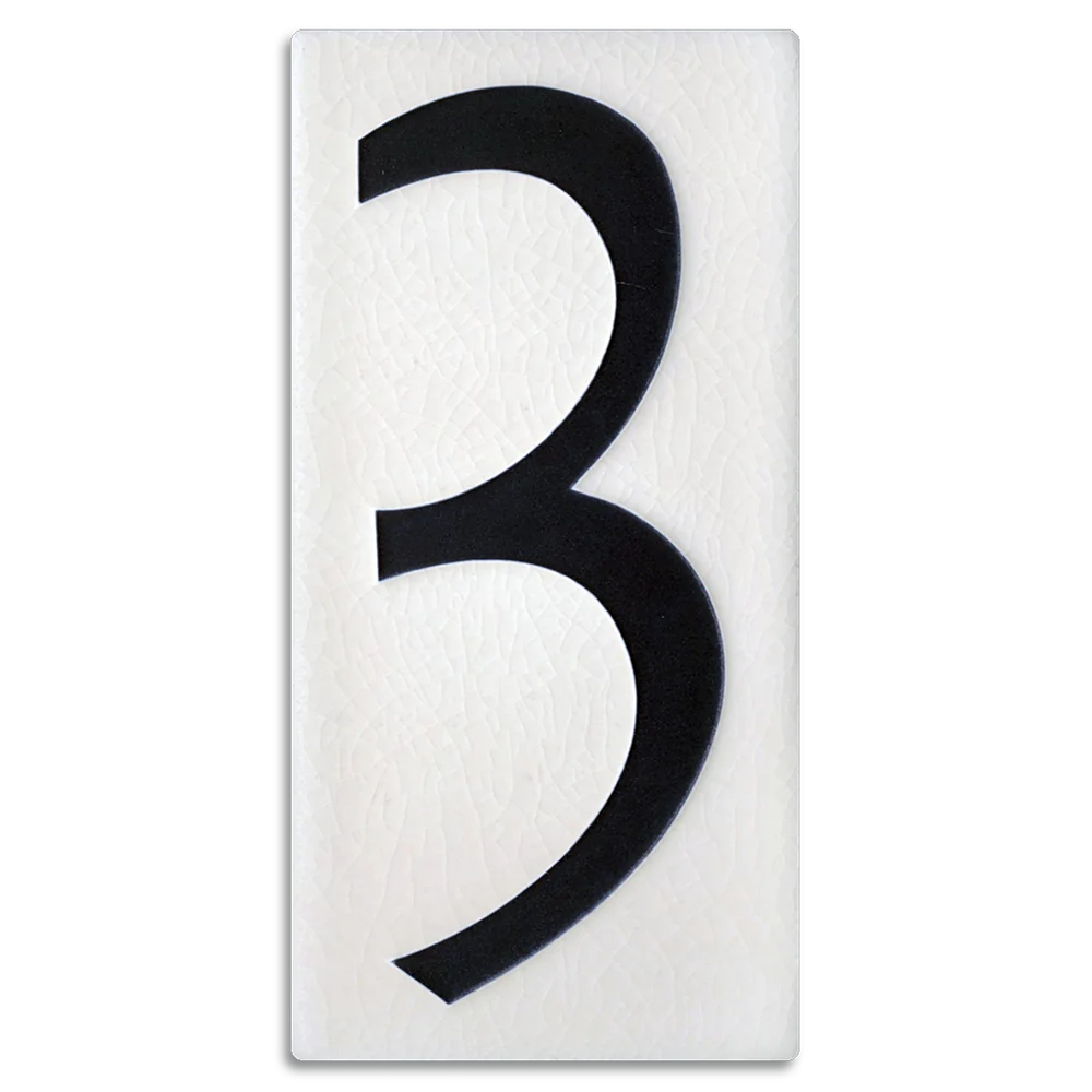 Motawi 4x8 House Numbers 0-9 | White