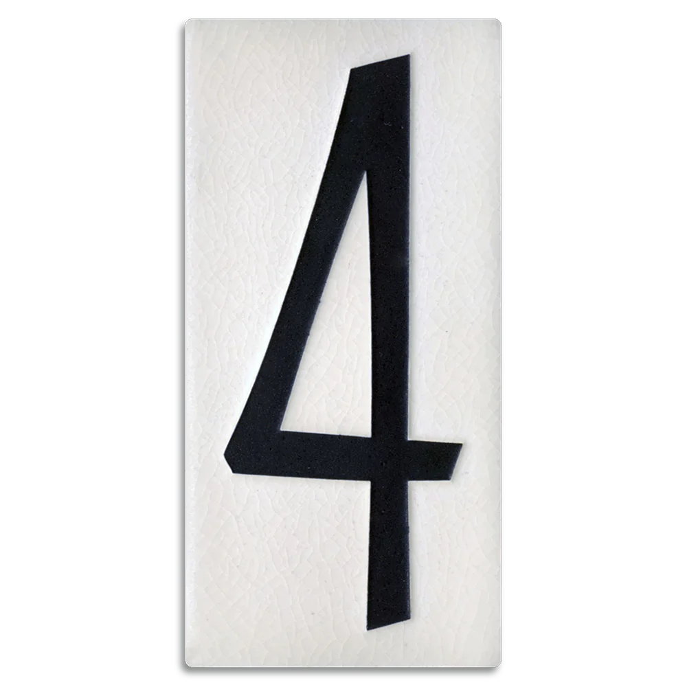 Motawi 4x8 House Numbers 0-9 | White