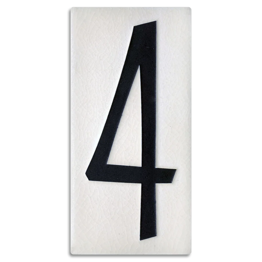 Motawi 4x8 House Numbers 0-9 | White