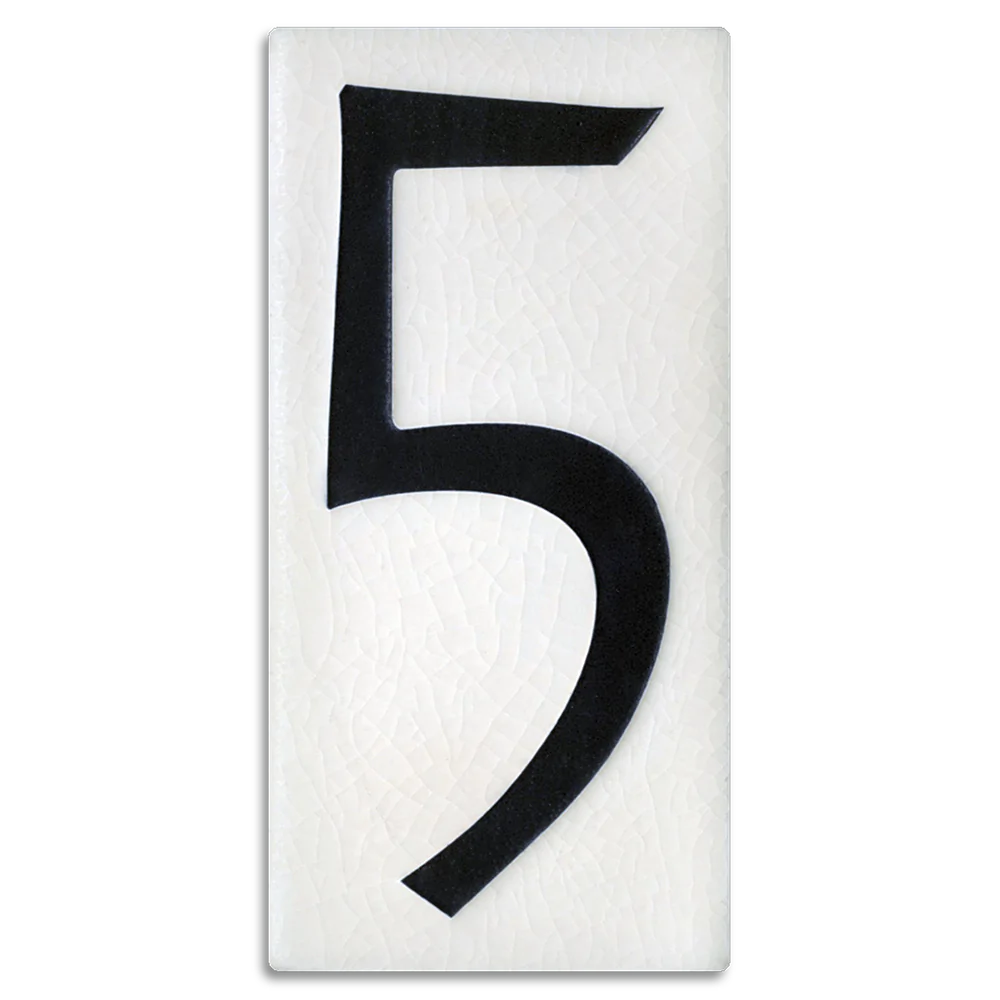 Motawi 4x8 House Numbers 0-9 | White