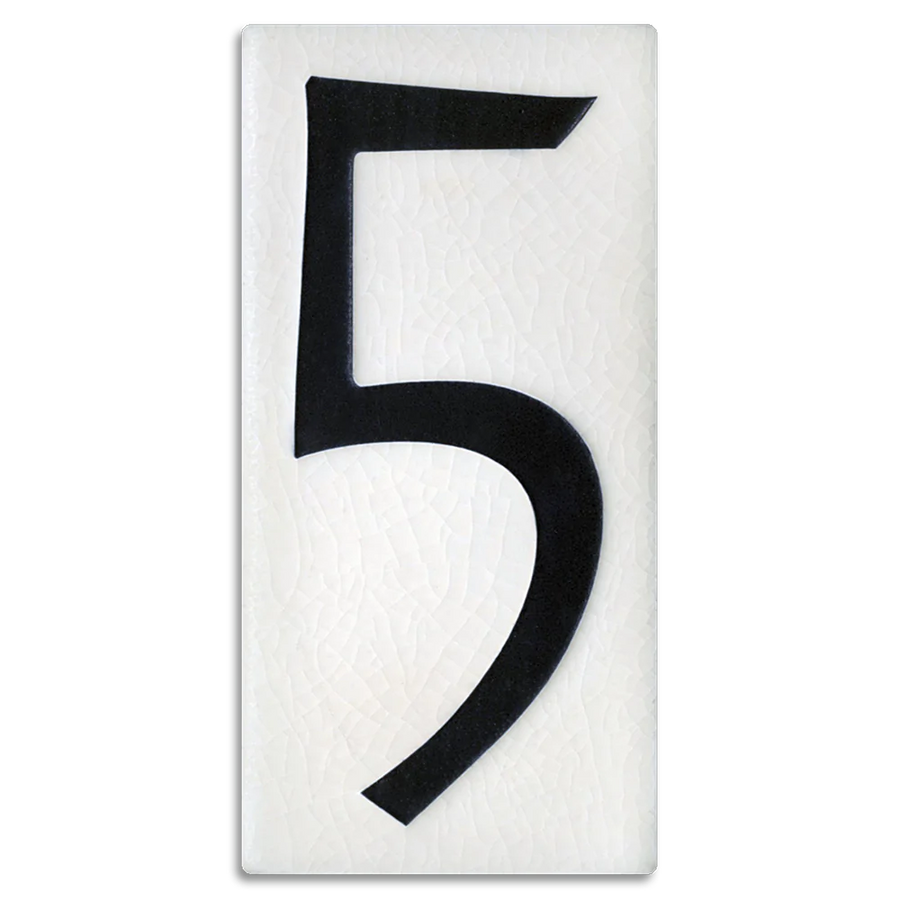 Motawi 4x8 House Numbers 0-9 | White