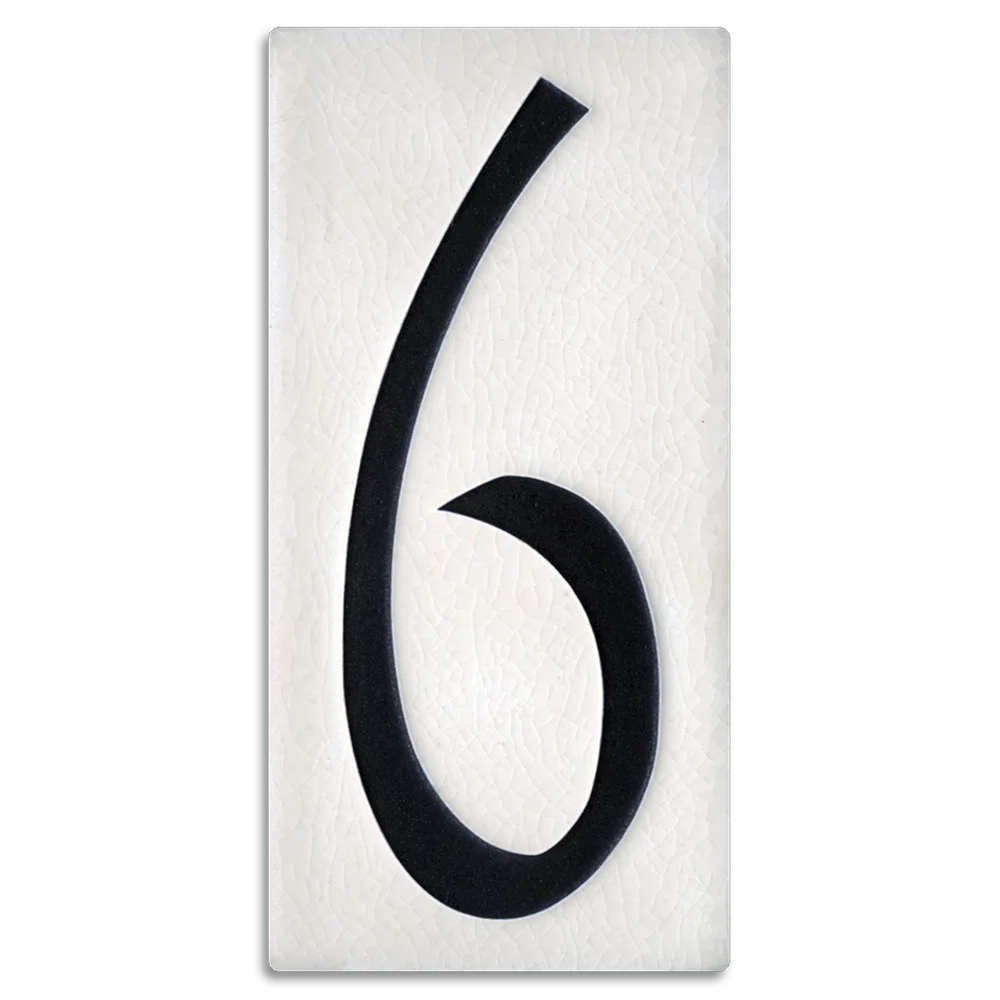 Motawi 4x8 House Numbers 0-9 | White