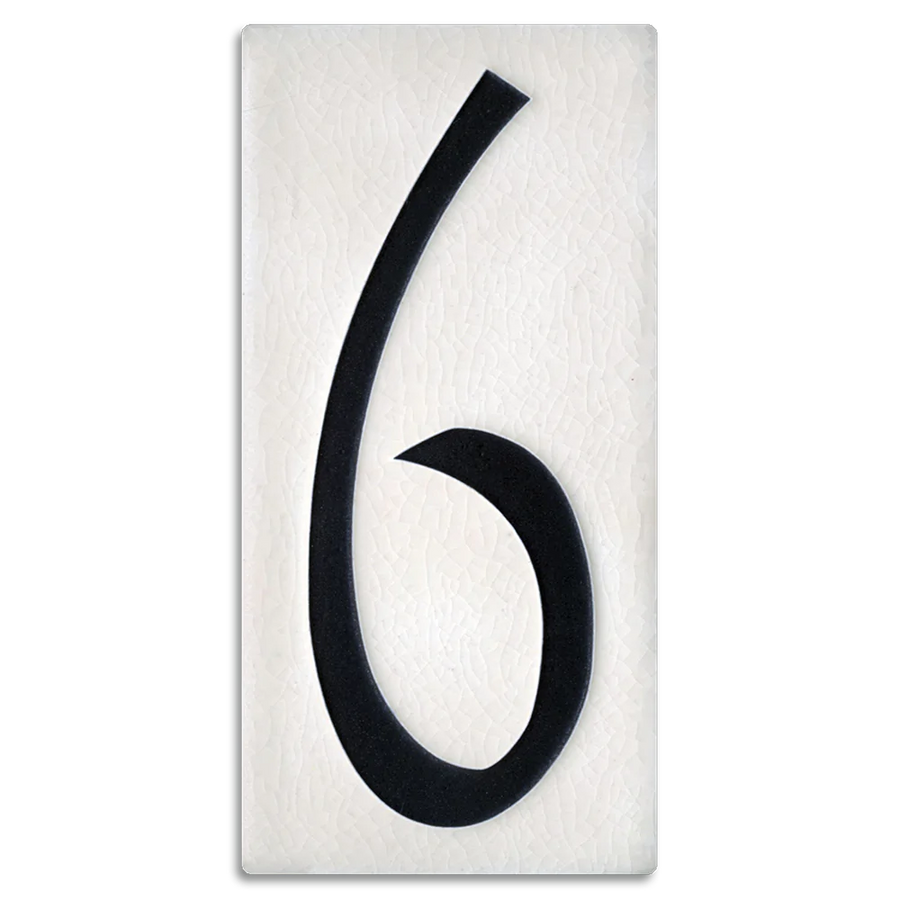 Motawi 4x8 House Numbers 0-9 | White