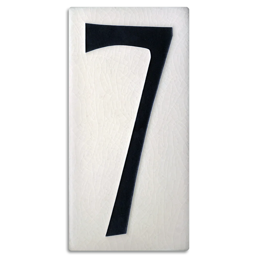 Motawi 4x8 House Numbers 0-9 | White