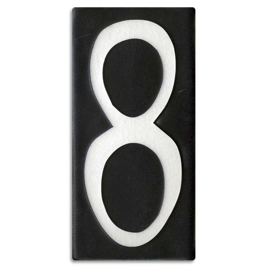 Motawi 4x8 House Numbers 0-9 | Black