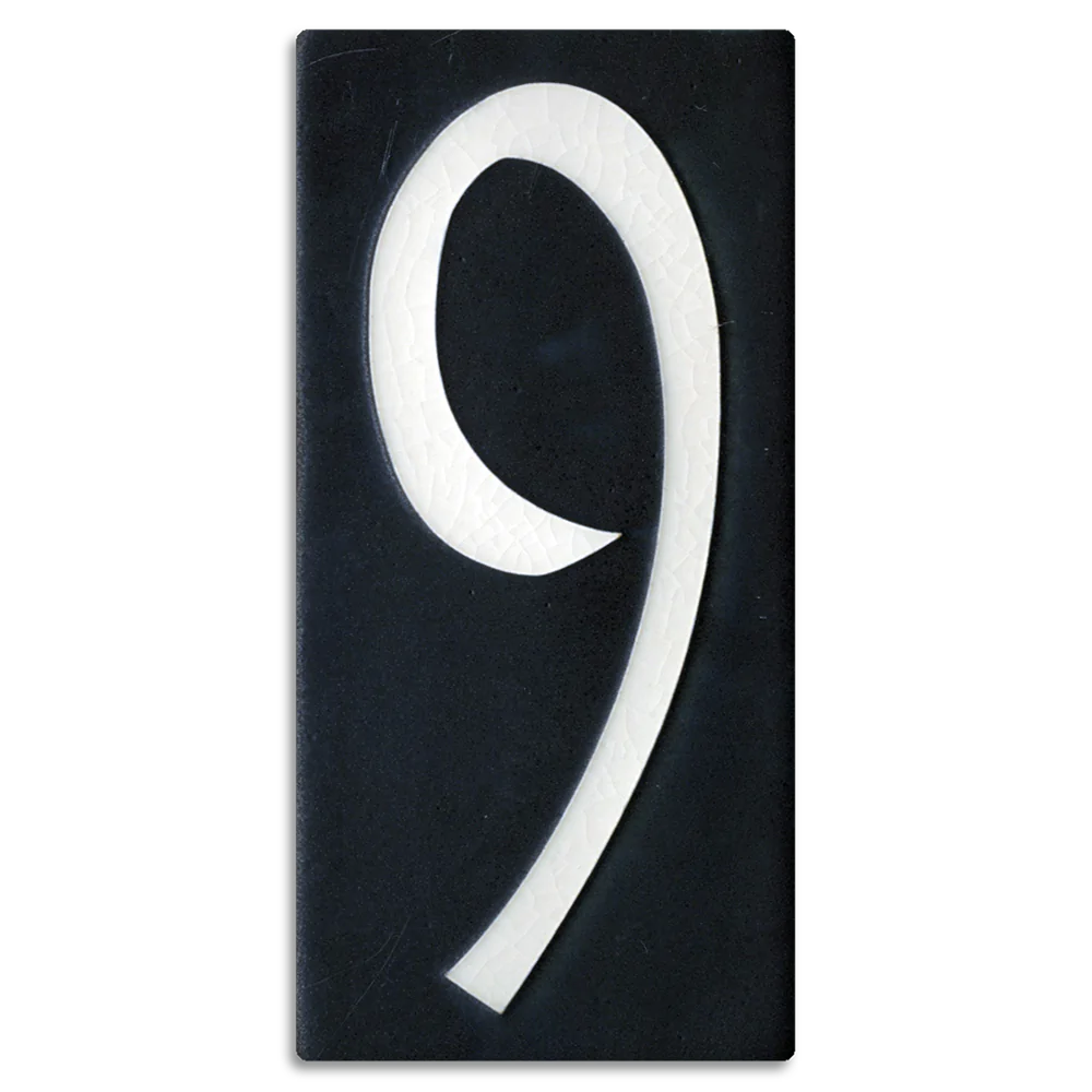Motawi 4x8 House Numbers 0-9 | Black