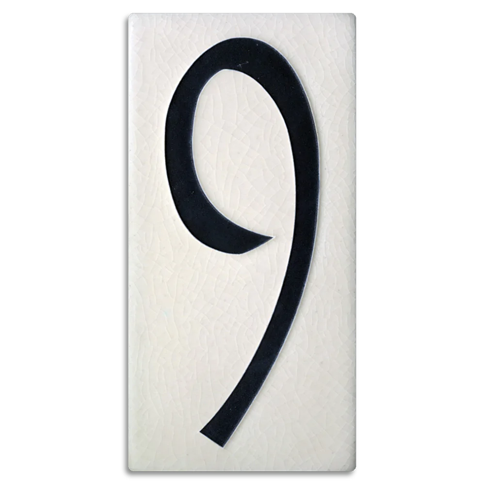 Motawi 4x8 House Numbers 0-9 | White