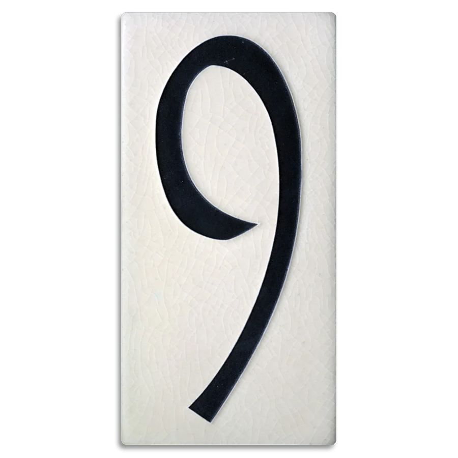 Motawi 4x8 House Numbers 0-9 | White