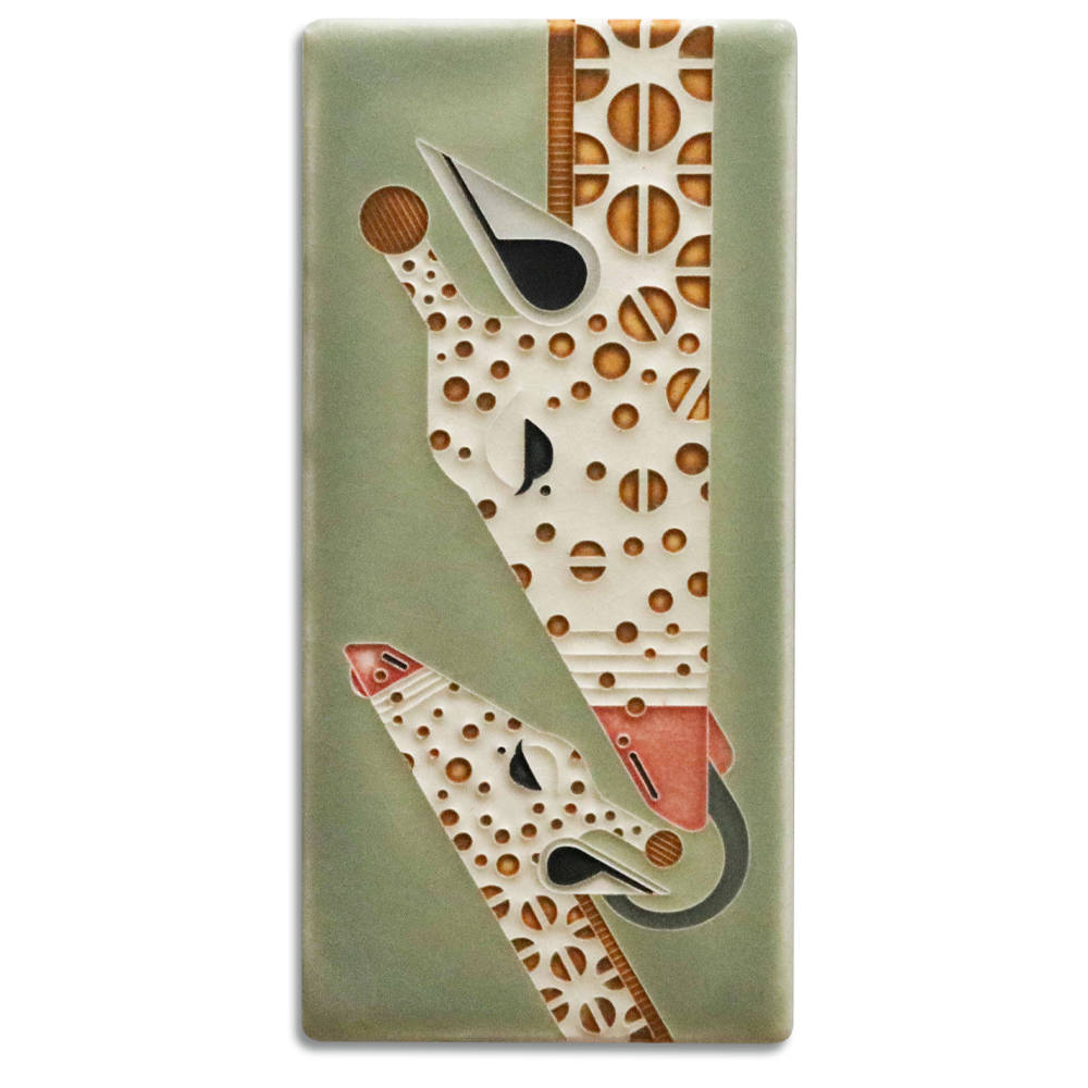 Motawi Giraffe & A Half in Sage *Retiring* - 4x8