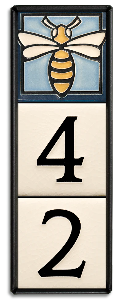 Motawi 4x4 House Number Frame | 3-Slot