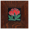 Motawi Peony Bloom in Red - 4x4 - The Artisan's Bench
